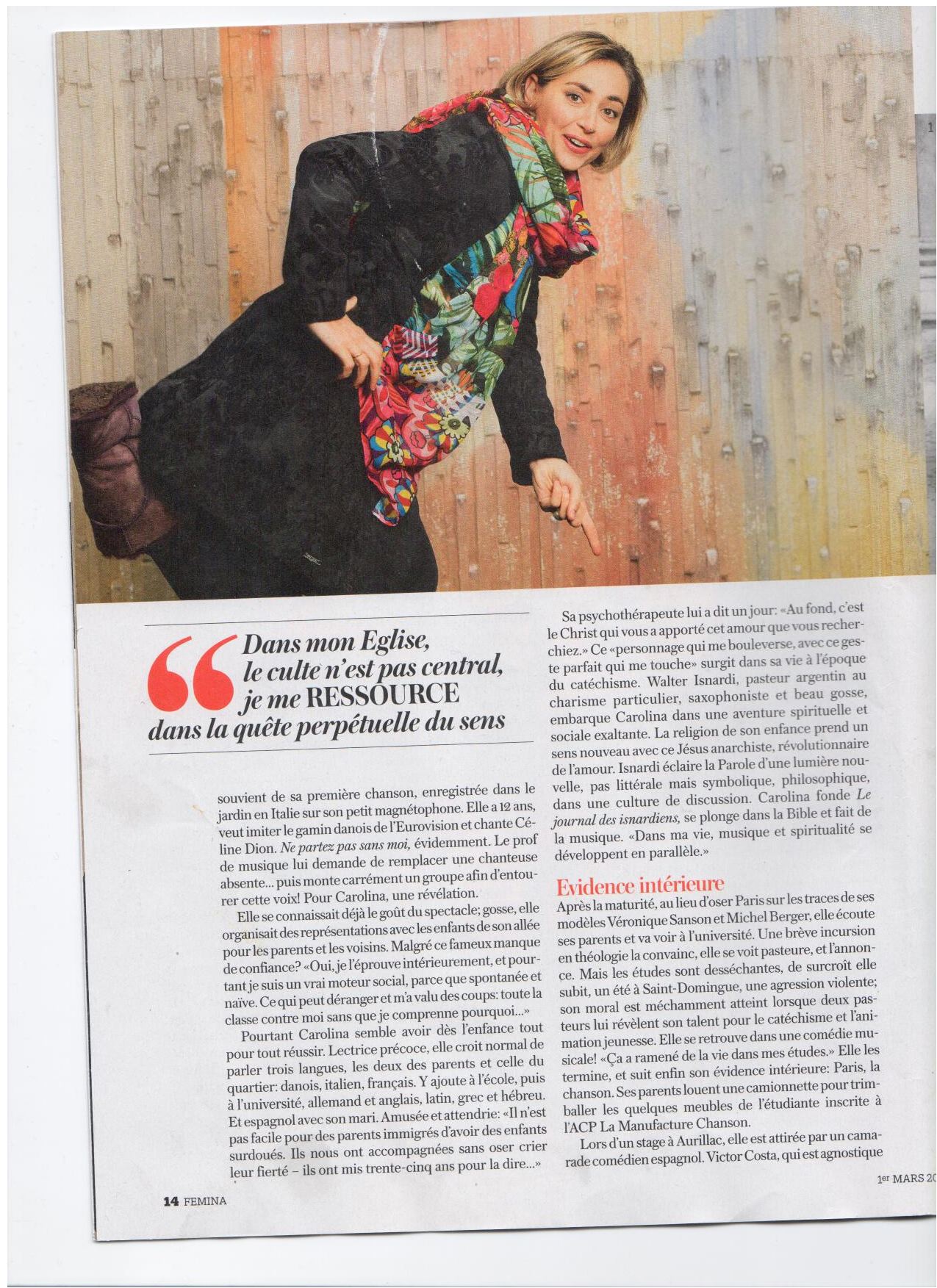Article de presse et média : Fémina - Février 2015 (SUITE 2) - Ma femme est pasteure