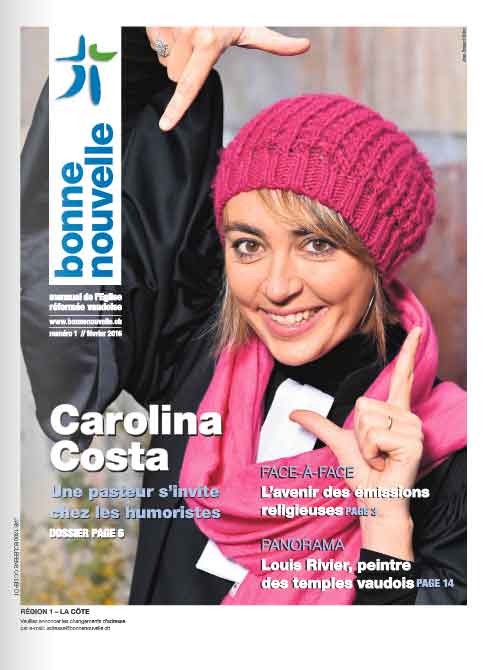 Article de presse et média : La une du journal bonne nouvelle de février 2016
